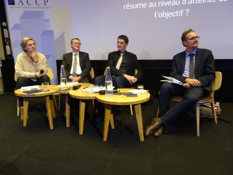 Table ronde (de gauche à droite Nathalie Michel, Gilles Terras, Franck Lévêque, Eric Barbier)